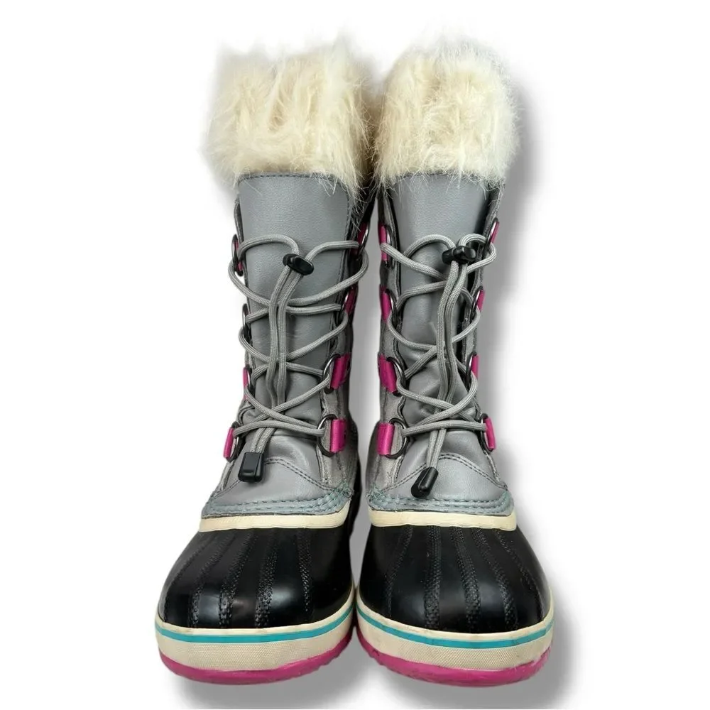 Sorel Joan of Arctic Waterproof Suede Snow Boots Faux Fur Size 5 Cozy Wintercore